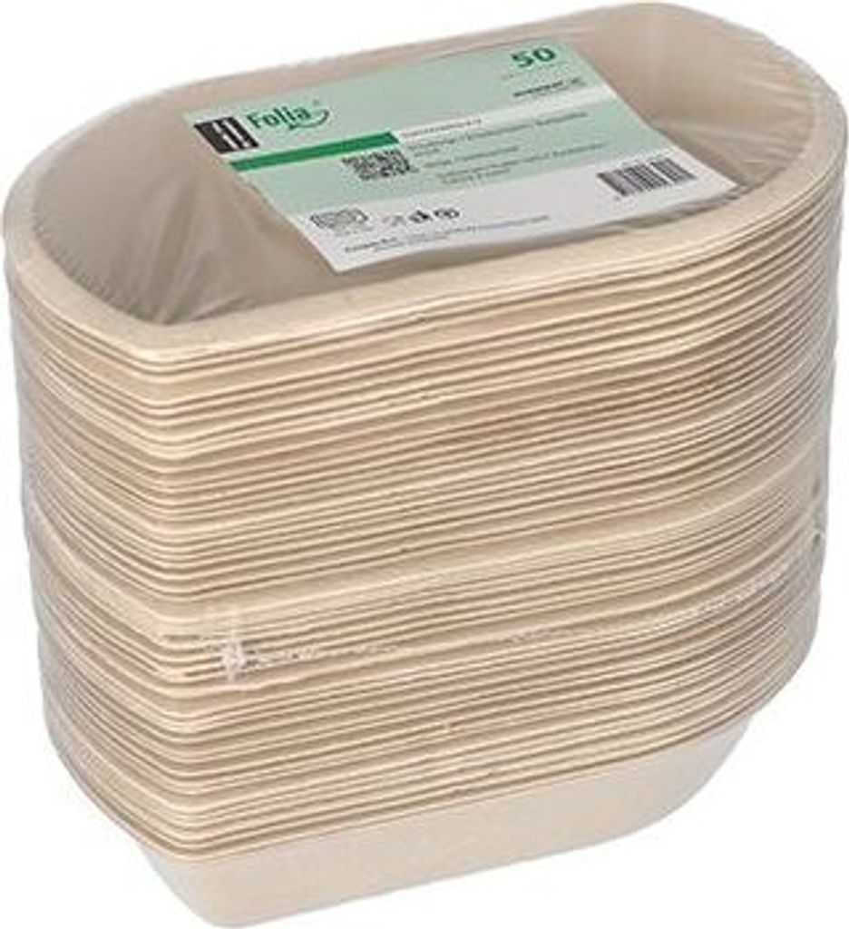 600 Snacktrays Zuckerrohr 3,6 cm x 11,1 cm x 16,8 cm natur