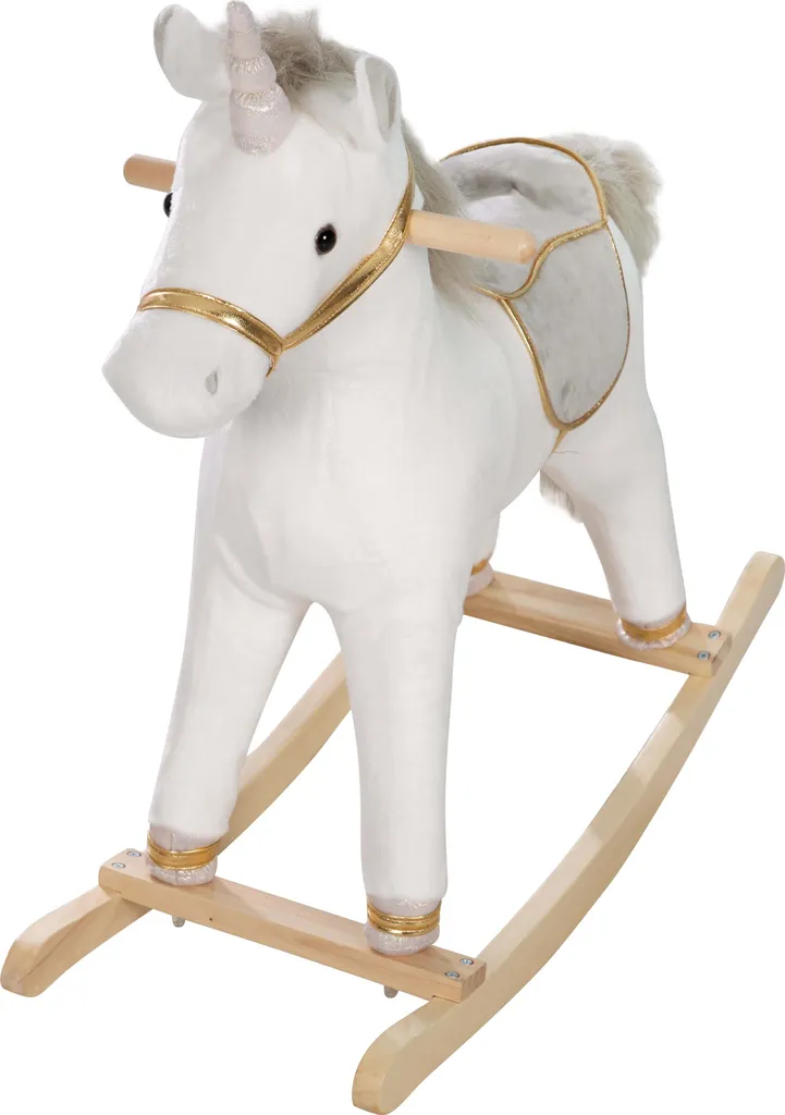 Licorne à bascule rembourrée avec selle et bride roba coloris luxueux