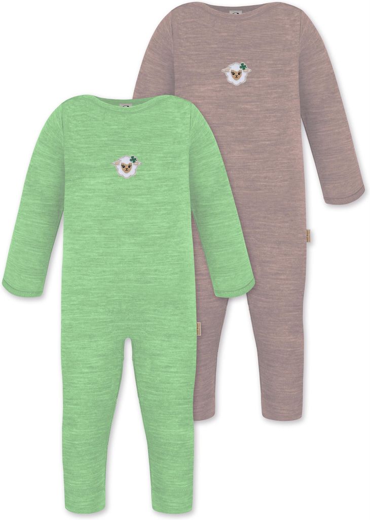 normani 2er Pack Baby Merino Strampler