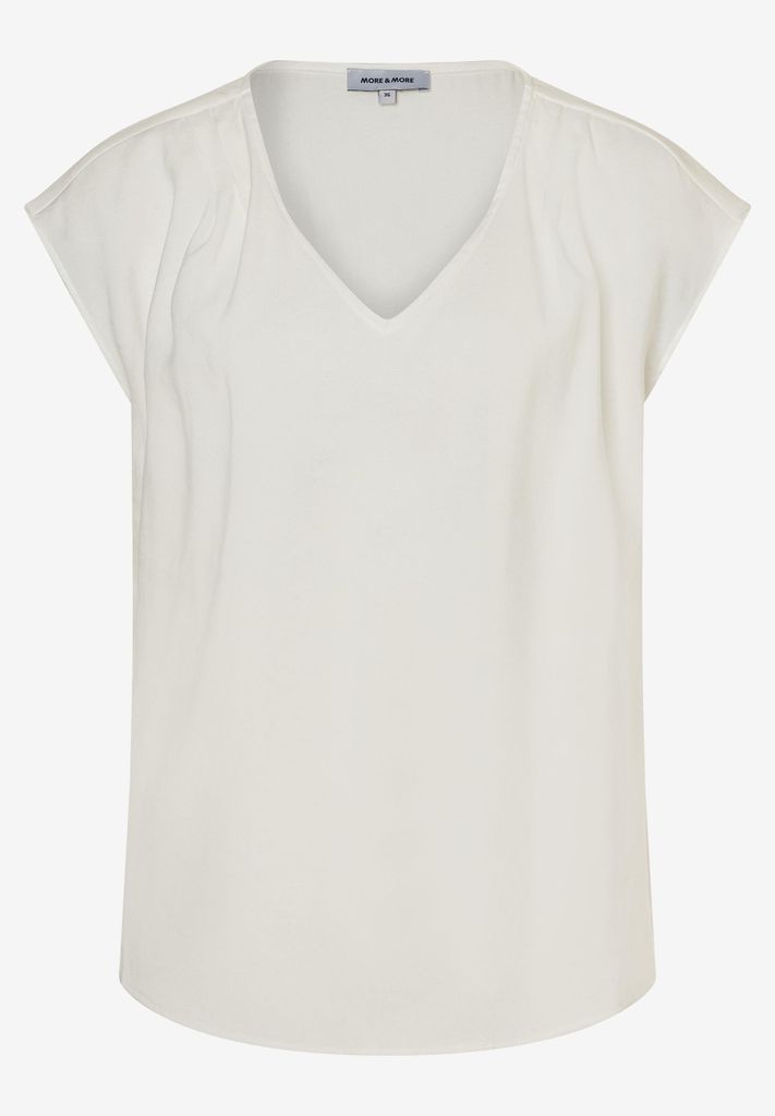 More & More Damen Blusentop mit minimalistischem Design und fließendem Material