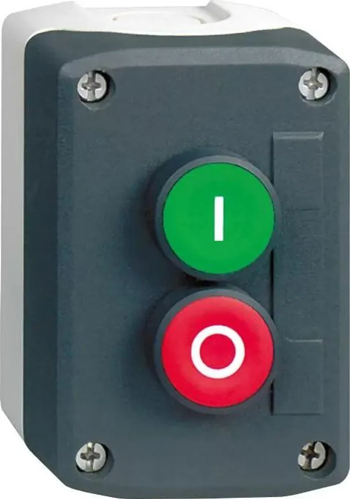 Bouton-poussoir noir XALD Schneider pour station de commande électrique