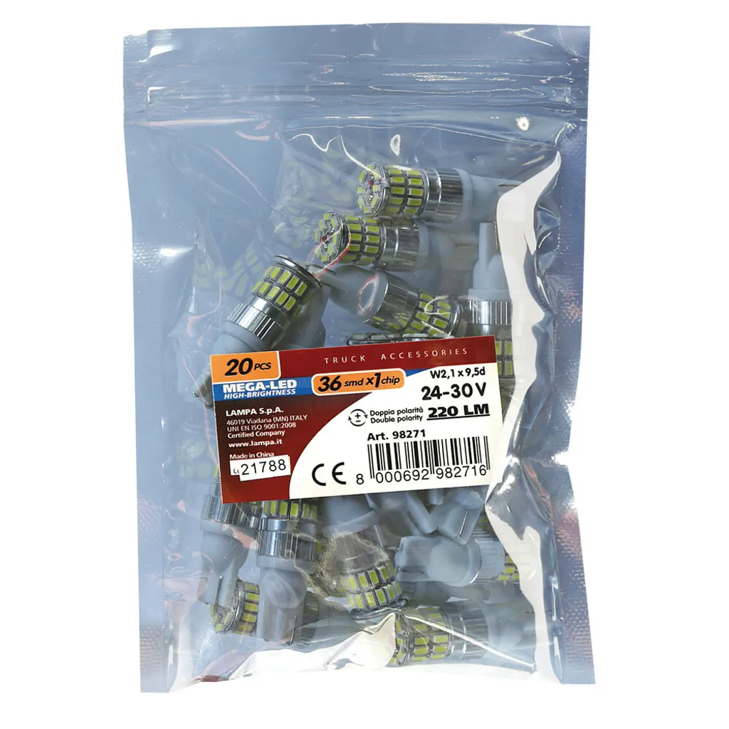 Éclairage LED T10 pour Flotte Poids Lourd - 24V Blanc 36 SMD - 20 Unités - 3