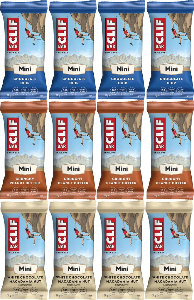 Clif Bar Mini Barres Énergétiques Assorties Boîte 12 x 28g Pack Découverte