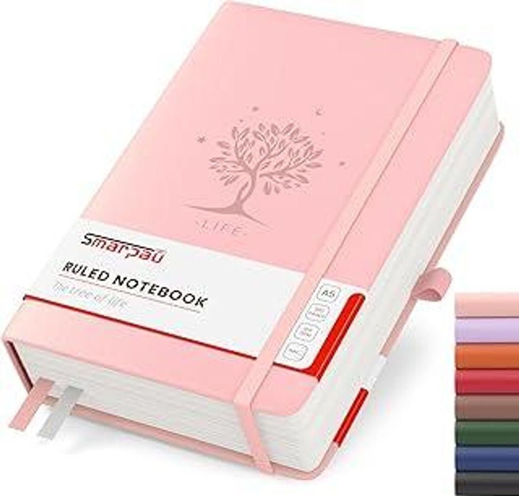 Smarpau Notizbuch A5 Liniert, Hardcover mit100gsm 320 Seiten Dickes Tintenfestes Papie, Tagebuch Leder, Notizblock für Erwachsene Arbeit, Schreibe...