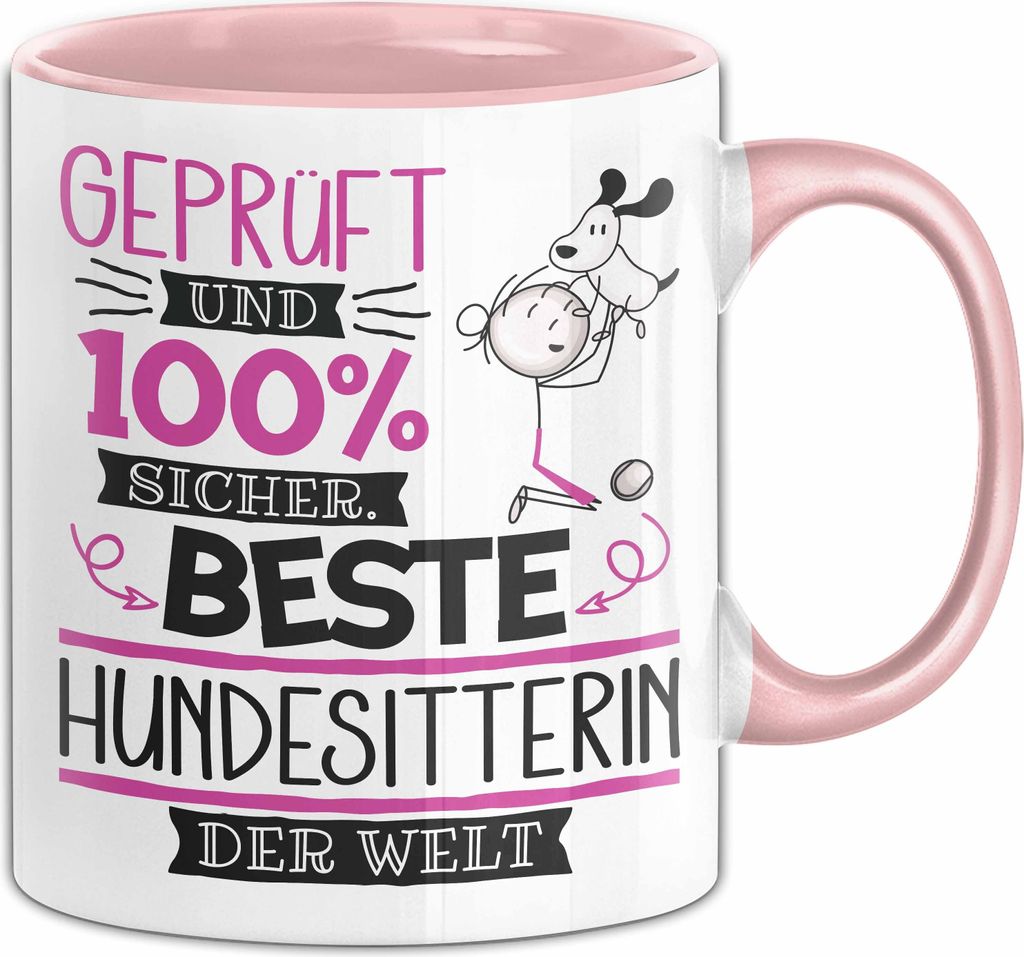 Hundesitterin Geschenk Becher Tasse Gott Schuf Alle Menschen Gleich Nur Die Besten Durfeten Hundesitterin Werden Geschenkidee Lustig (Rosa)