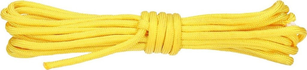 Gelb - Paracord 550lb Nylon Seil, Abspannseil für Camping Fallschirmschnur reißfest - 4mm, 249 Kg (10 Meter)