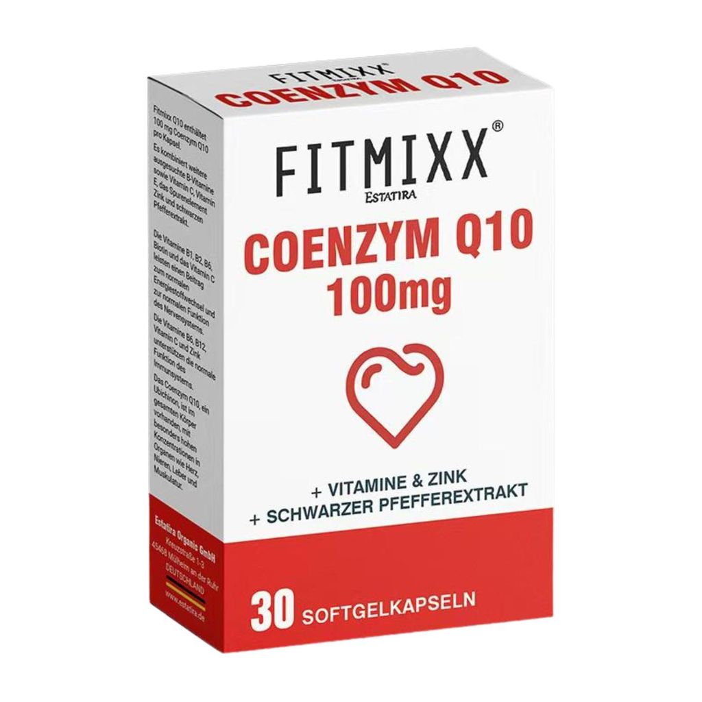 FITMIXX Q10 Kapseln – Energie & Fokus, 100 mg Coenzym Q10, 30 Stk.
