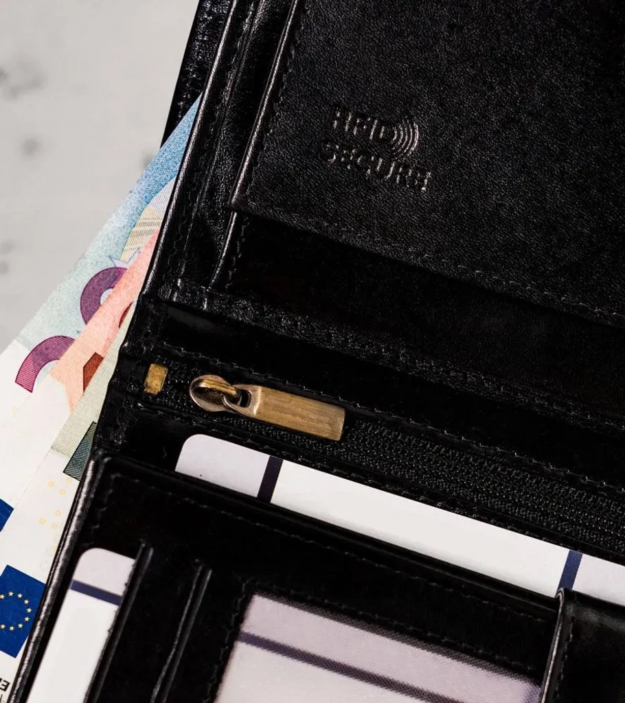 Portafoglio Verticale Peterson RFID - Vera Pelle e Sicurezza Contactless - 25