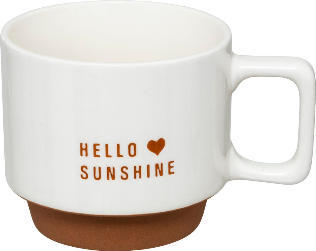 Súprava 4 porcelánových hrnčekov HELLO na kovovom Obrázok produktu 4