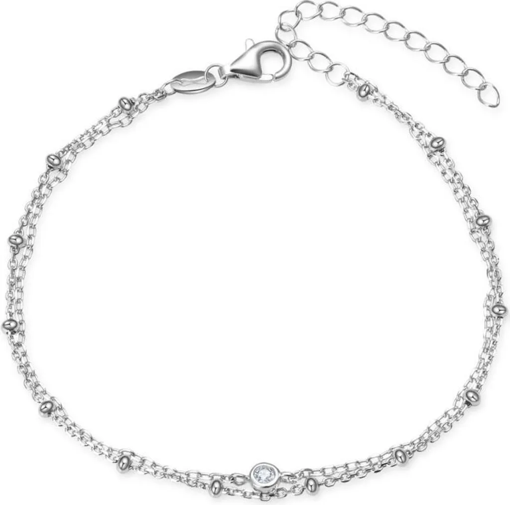 Bracelet double élégant en argent AGB731/21 - Bijou moderne et chic