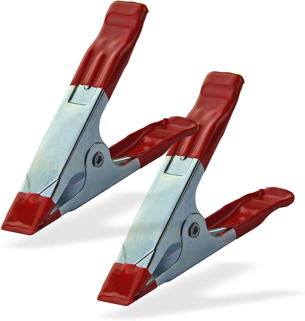 2x Leimzwinge 100 mm verzinkt, gummiert