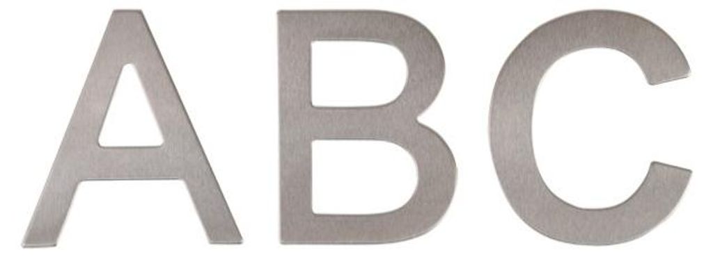 B-Harko Litera "A" 7,6 cm selbstklebend Edelstahl matt