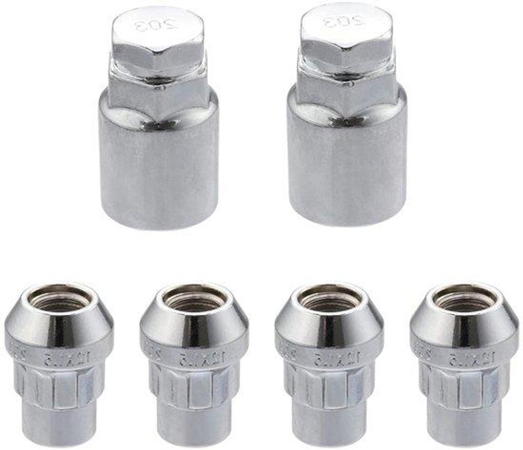Sicherheits-Set für Auto-Wheel-Abdeckungen M12x1,5 - Silber - Sonata Zubehör - Rad-Schutz vor Diebstahl
