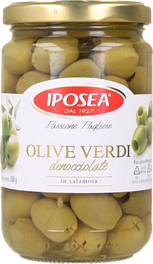 Zielone oliwiki bez pestki 290g - Iposea Zdjęcie produktu 