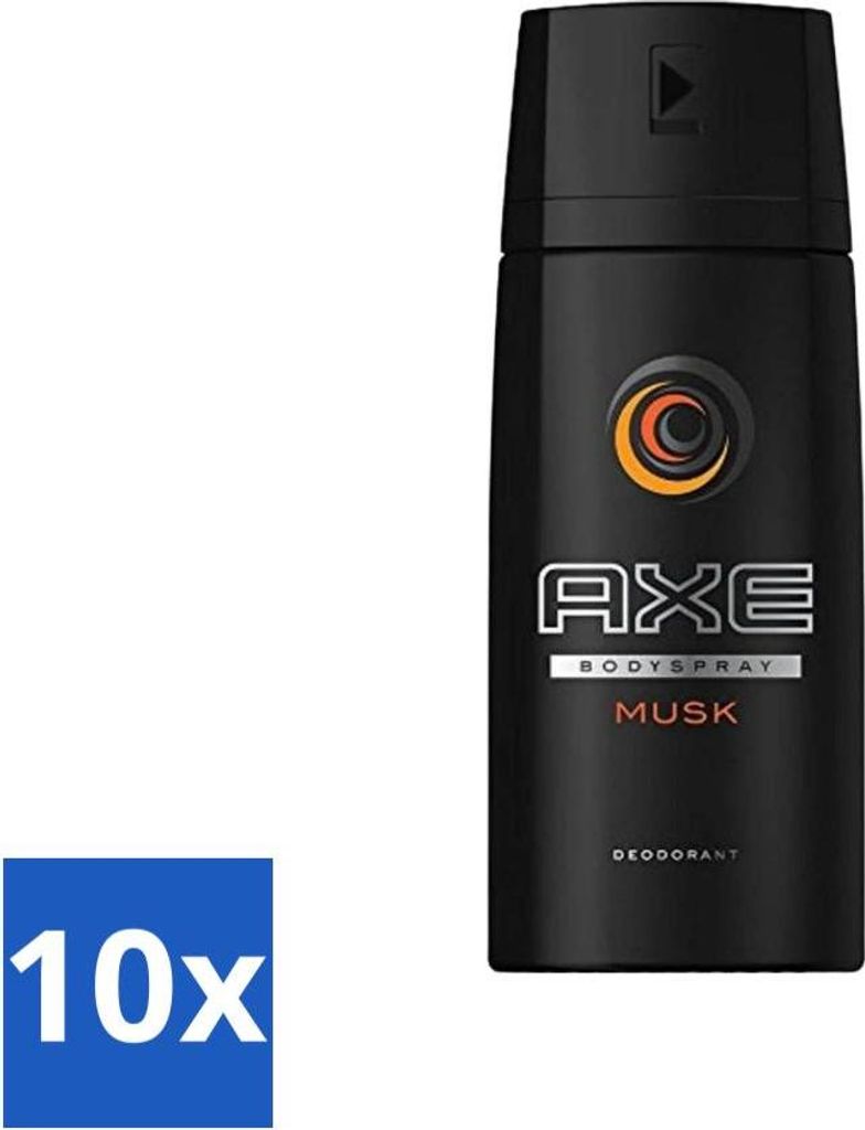 Ax - Deodorant-Bodyspray - Moschus - 150 ml - Vorteilspack - 10 Stücke