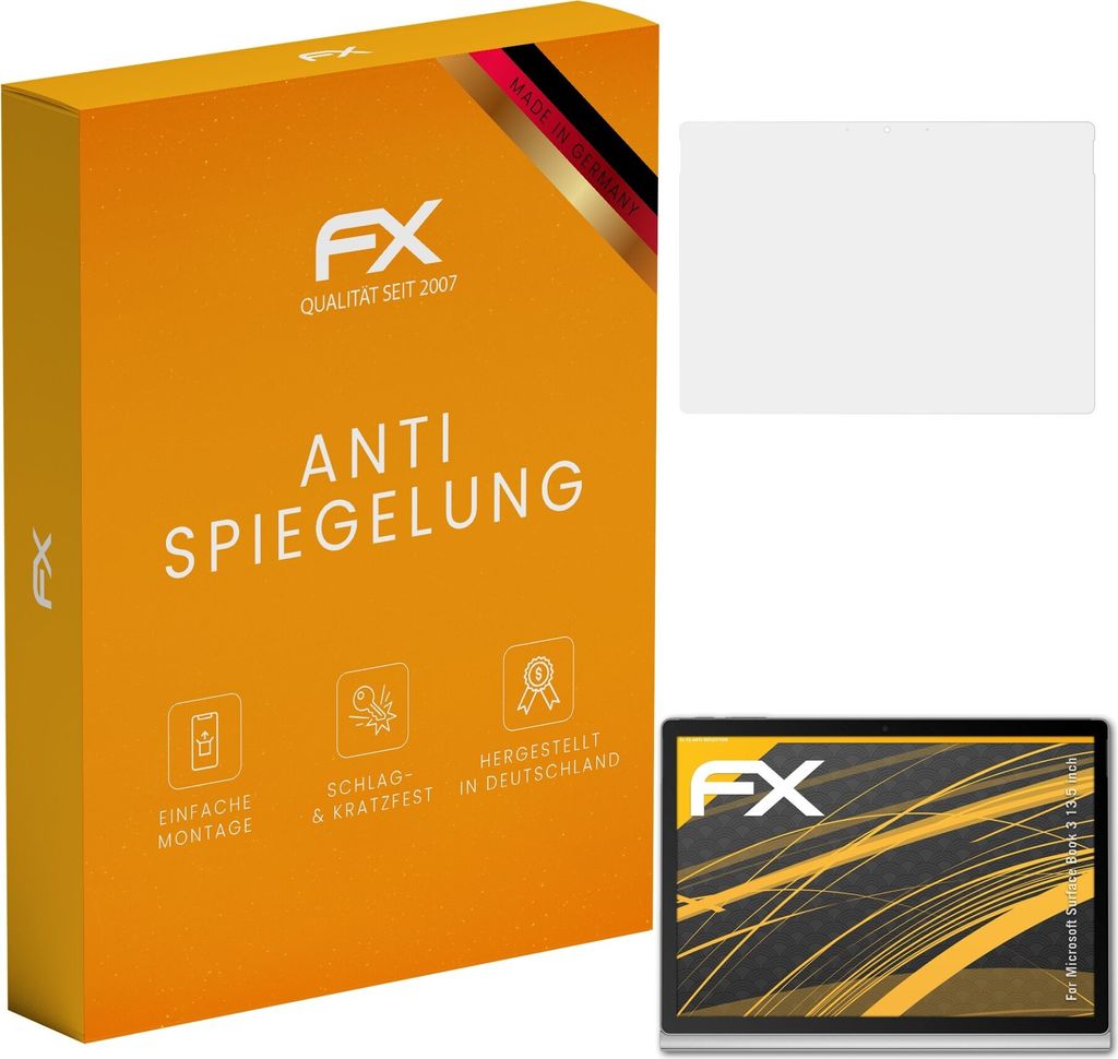 atFoliX FX-Antireflex 2x Schutzfolie kompatibel mit Microsoft Surface Book 3 (13,5 inch) Displayfolie