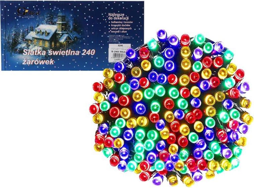 Kolorowa Siatka świetlna z wymiennymi żarówkami 240szt do Zdjęcie produktu 