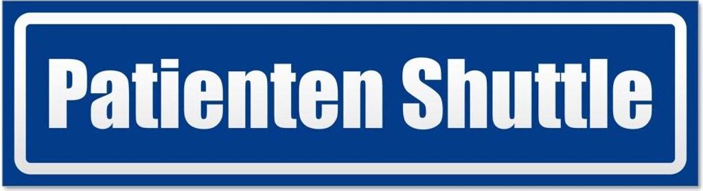 Kiwistar Patienten Shuttle invertiert Magnetschild Schild magnetisch - 60cm Verkehrsblau - Magnetfolie für Auto PKW Kfz