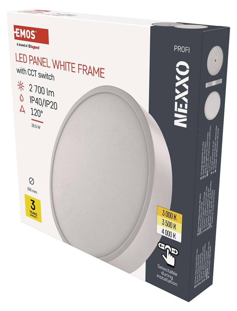 LED svítidlo NEXXO bílé, 30 cm, 28,5 W, teplá/neutrální bílá
