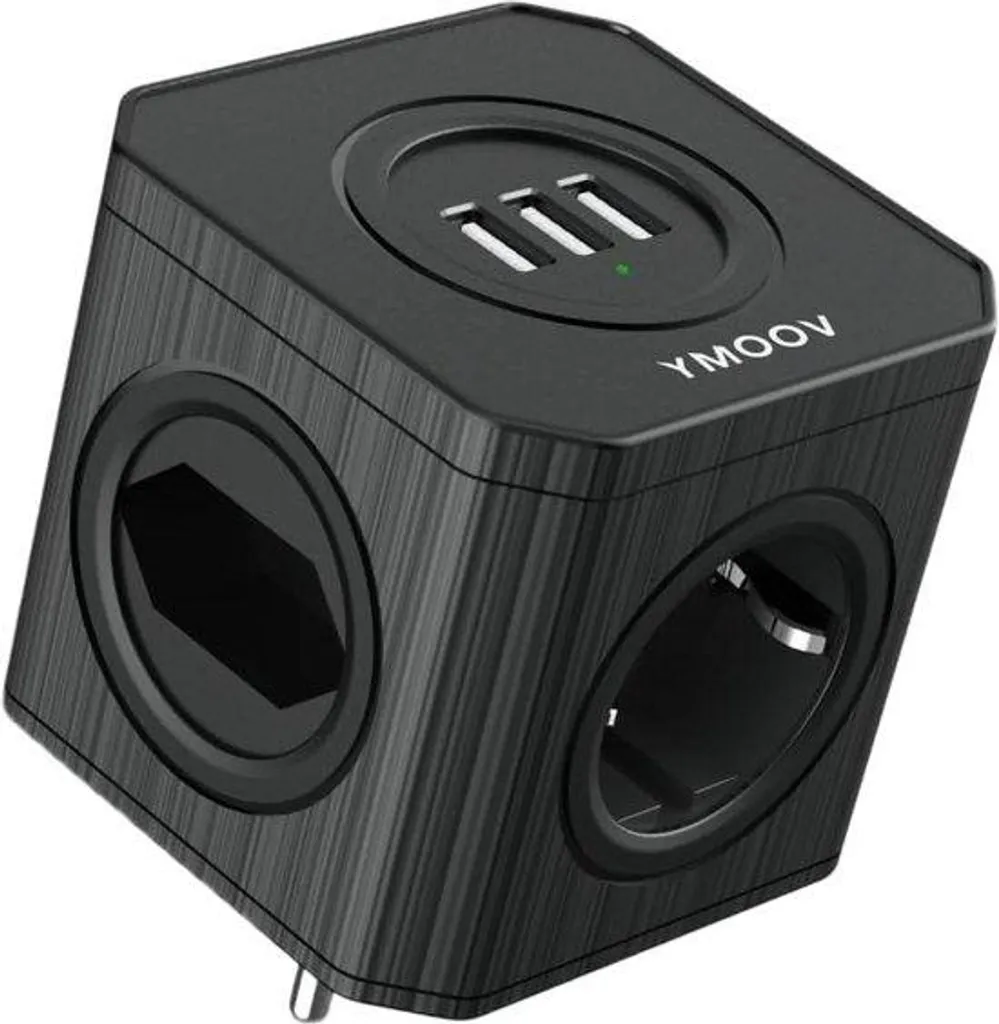 Bloc multiprise 4 prises de secteur et 3 ports USB 4000W pour bureau moderne