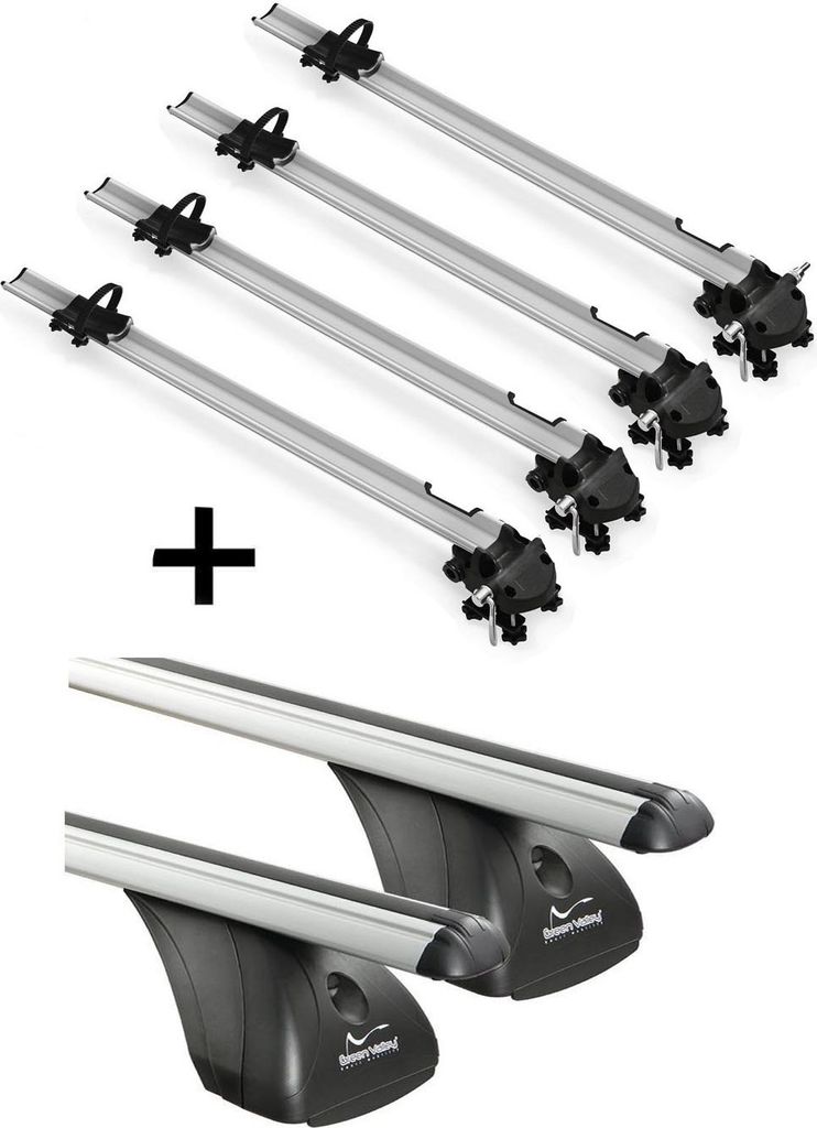 4x Fahrradträger Bike Pro + Dachträger VDP kompatibel mit für Mercedes Classe E Coupè 2 Türer 2009-2016