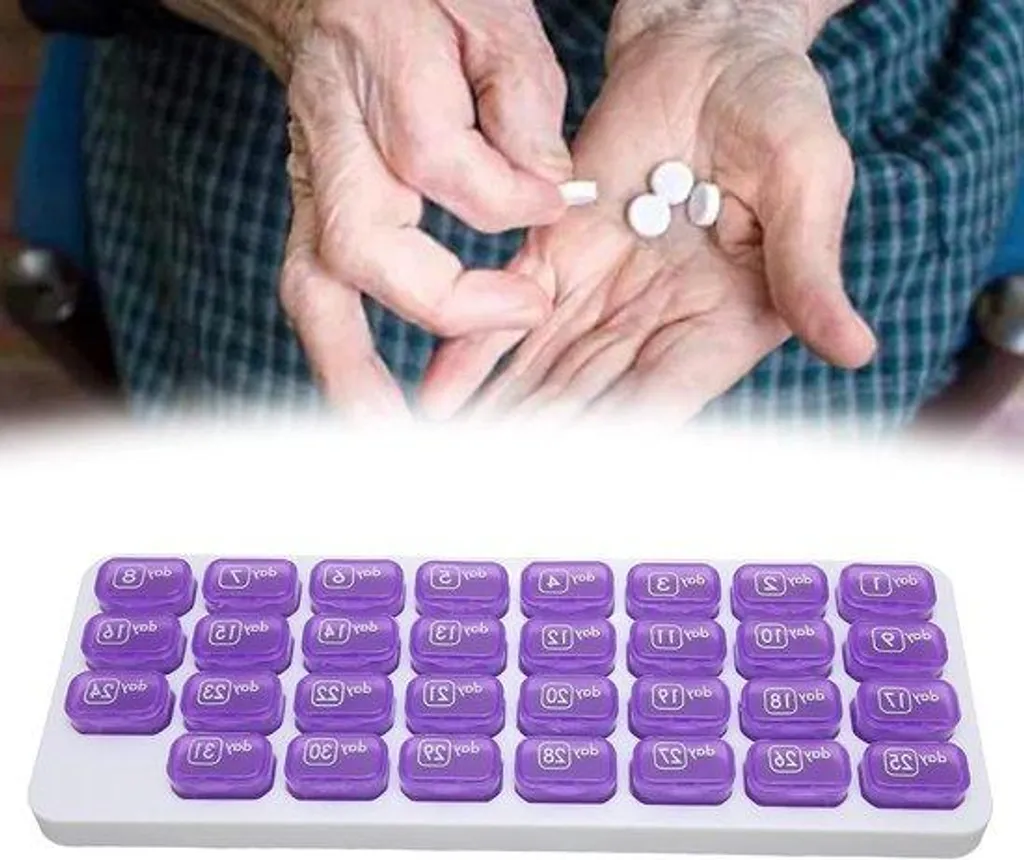 Pilulier mensuel 31 compartiments : évitez les oublis de médicaments