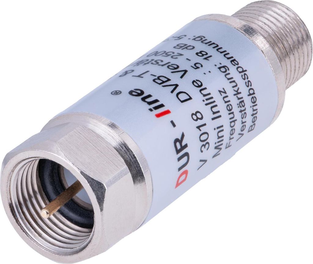 Mini Inline-Verstärker DUR-line V 3018 18 dB - Ab 5 V für DVB-T und SAT