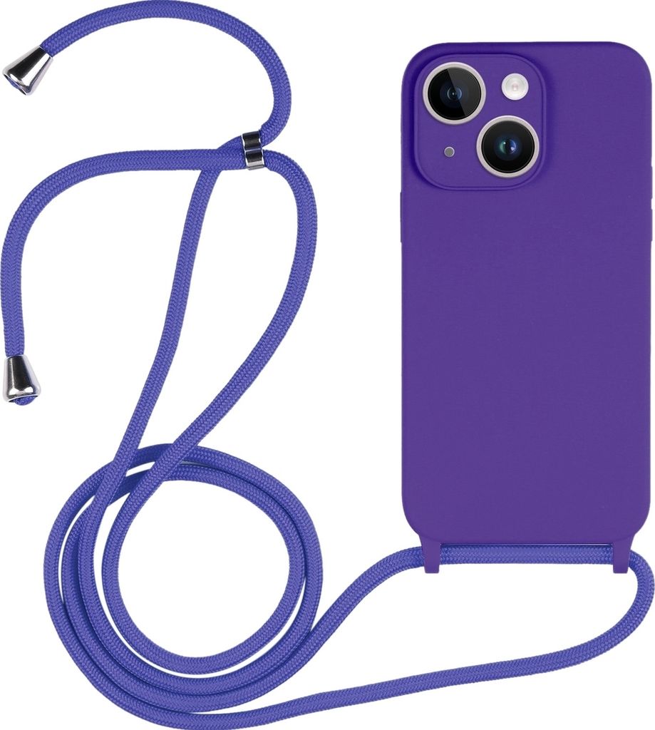 Mobigear Lanyard iPhone 15 Silikon Handykette - Lila