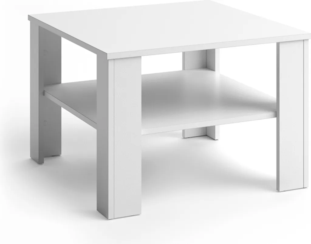 Table basse Vicco Homer 60x60cm - Meuble Blanc Facile à Monter 26789