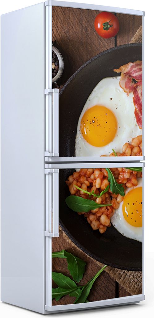 Kühlschrankdekoration 70x180 cm Aufkleber auf dem Kühlschrank - Englisches Frühstück
