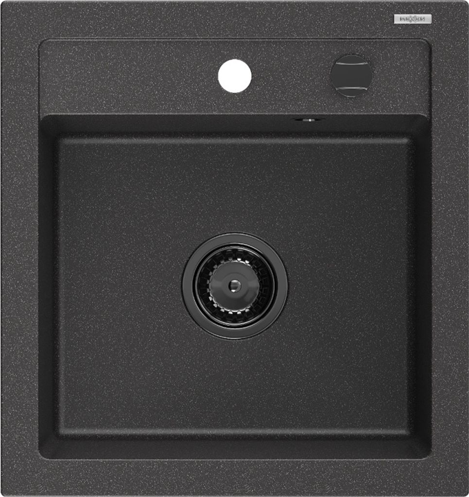 Mexen Vito 1-Becken-Granit-Spüle 520 x 490 mm, Schwarz Produktbild 