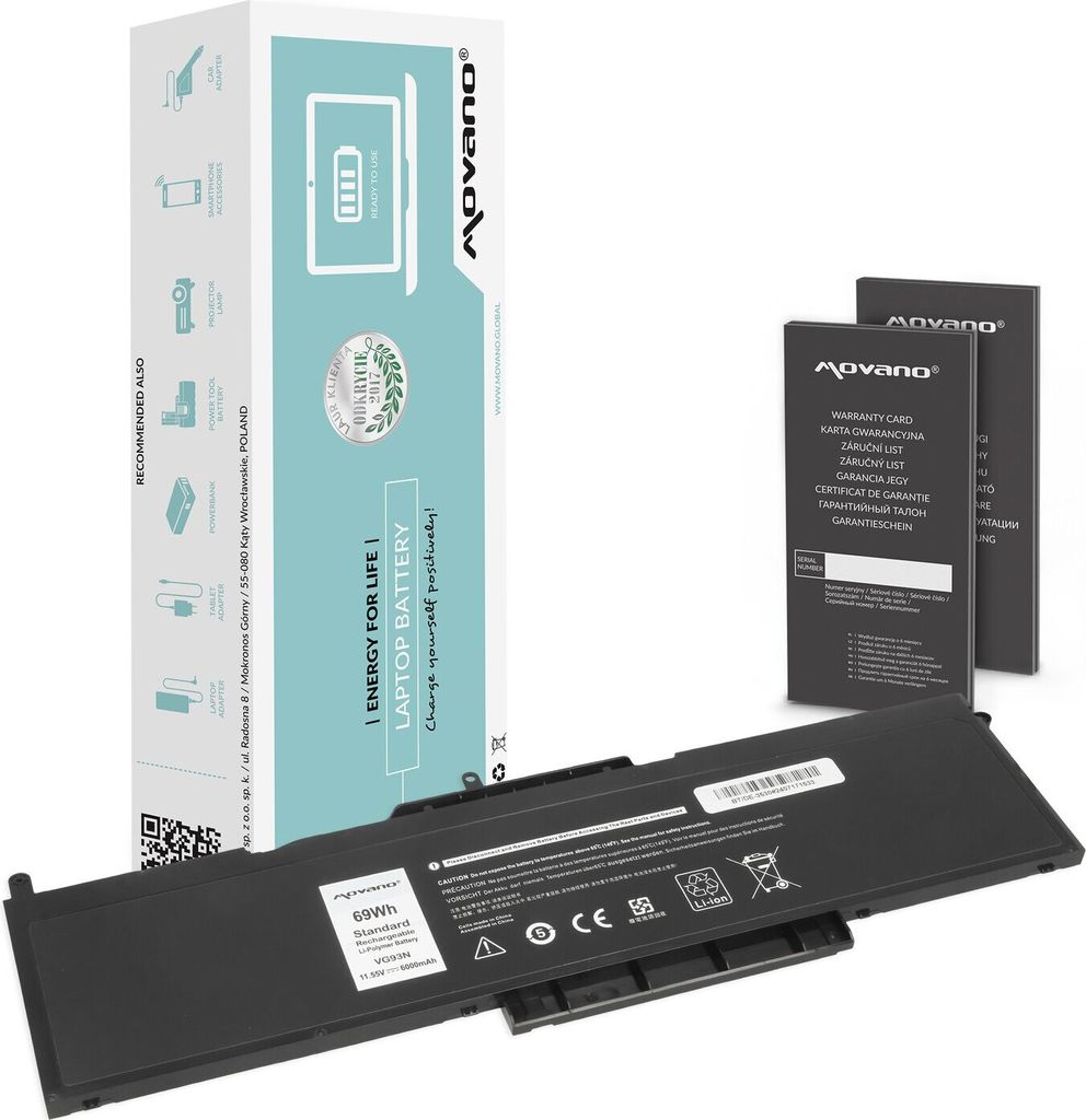 VG93N Akku für Dell Latitude 15 5580 Precision 3520 3530