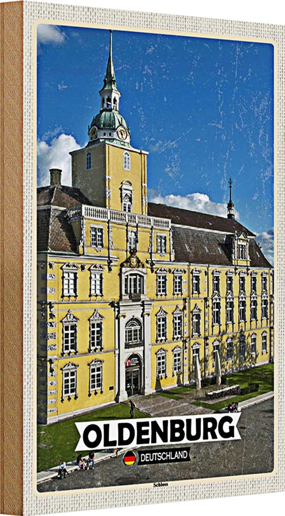Holzschild Städte Oldenburg Schloss Architekur 20x30cm