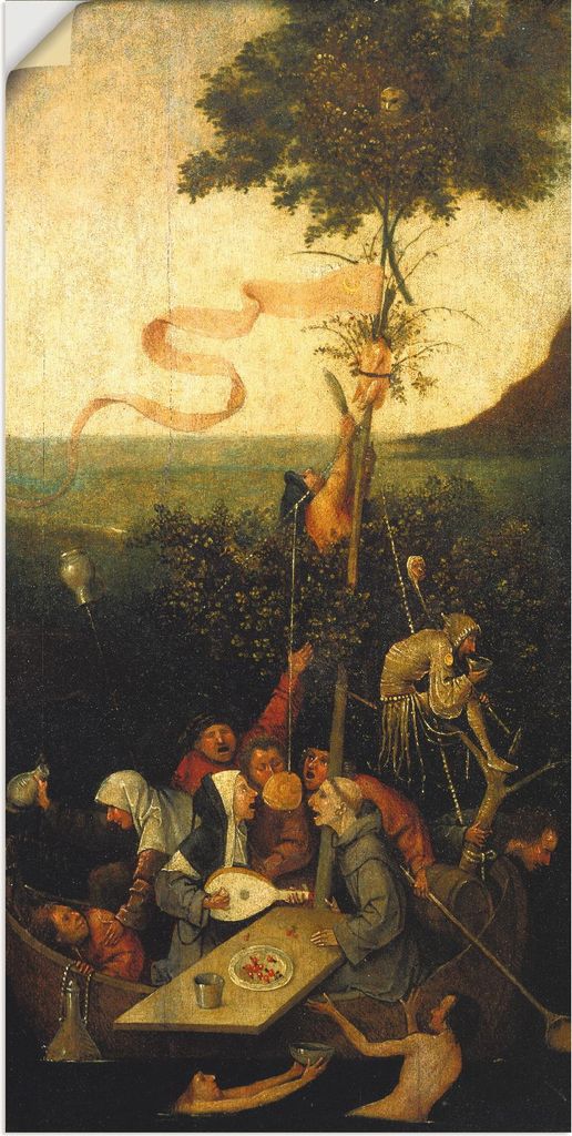 ARTland Wandbild, selbstklebend Das Narrenschiff. Größe: 50x100 cm