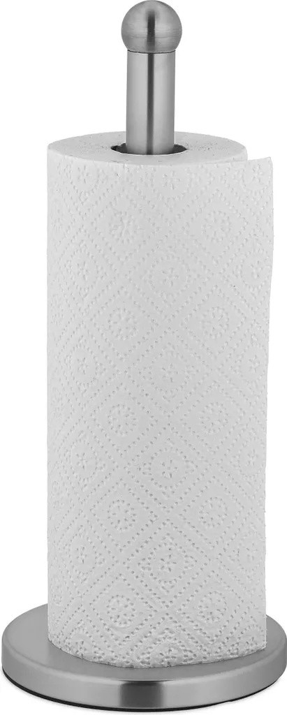 Portarotolo Verticale Relaxdays Design Inox - Accessorio Cucina Top