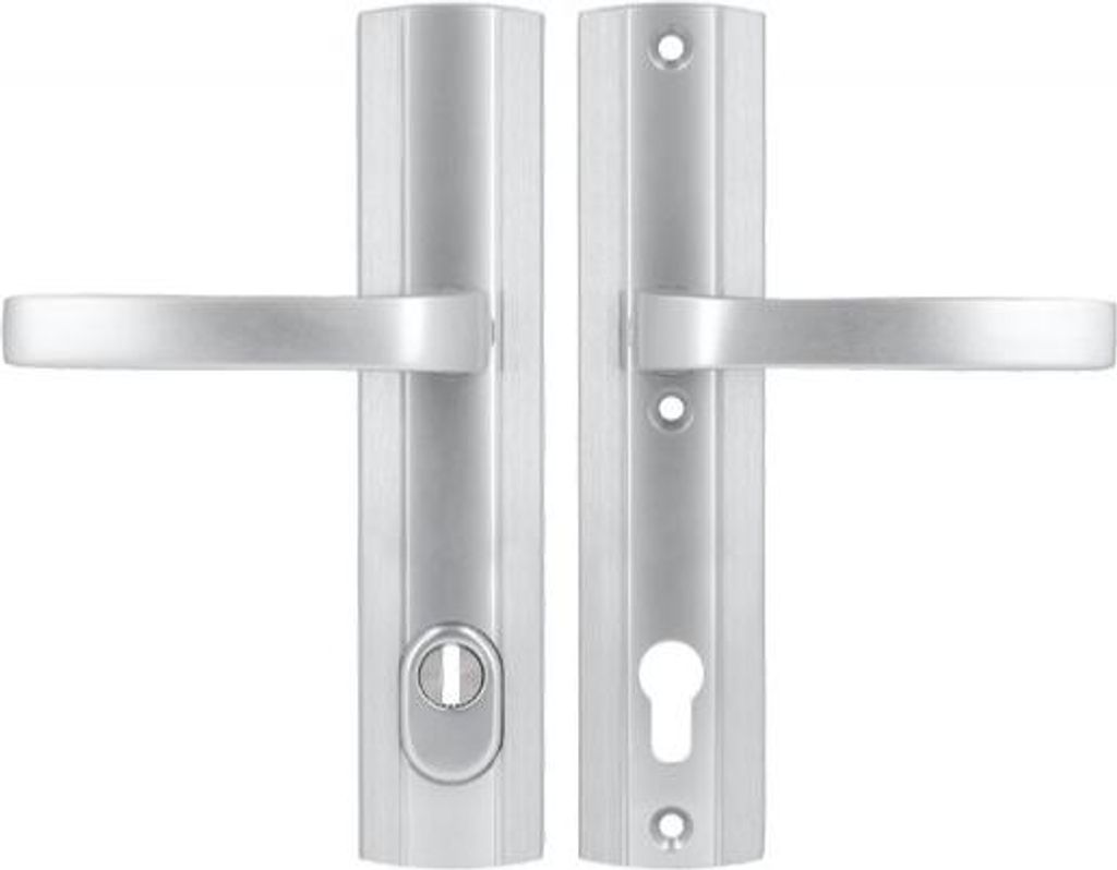 Axa PRESTIGE 92 WB Griff, Klasse 3, mit FLEX-Einsatzschutz (Brandschutz), Farbe F1 - Silber (Türstärke 74-83 mm)