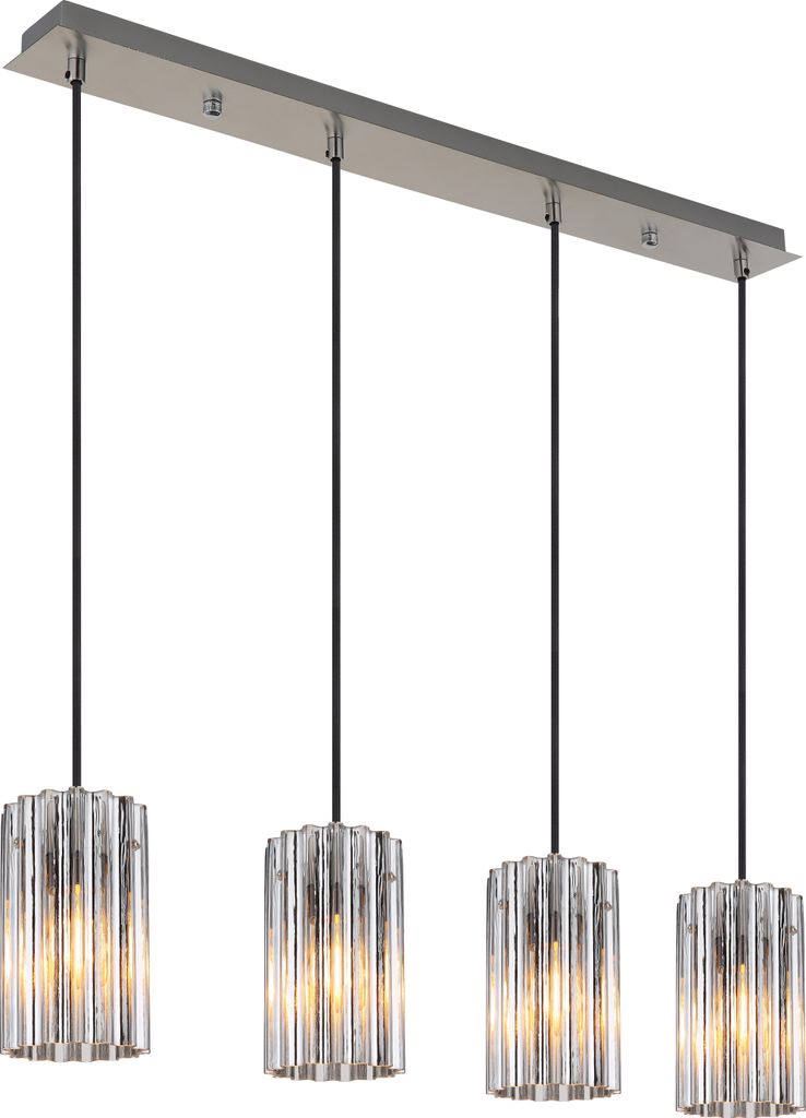 Globo Lighting Hängeleuchte Metall Nickel matt, 4x E27