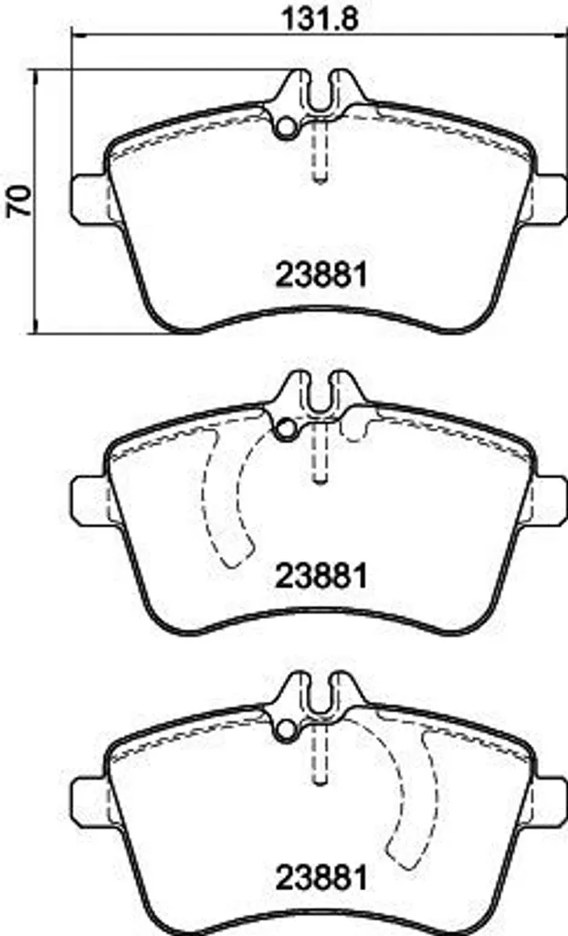 HELLA 8DB 355 010-331 Plaquettes de frein OE 1694200120 Classe A et B