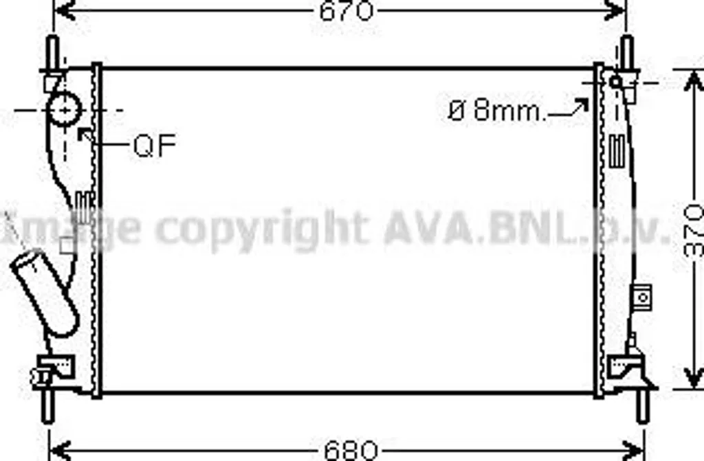 Radiateur Thermique Haute Performance AVA FDA2408 Compatible Ford OE