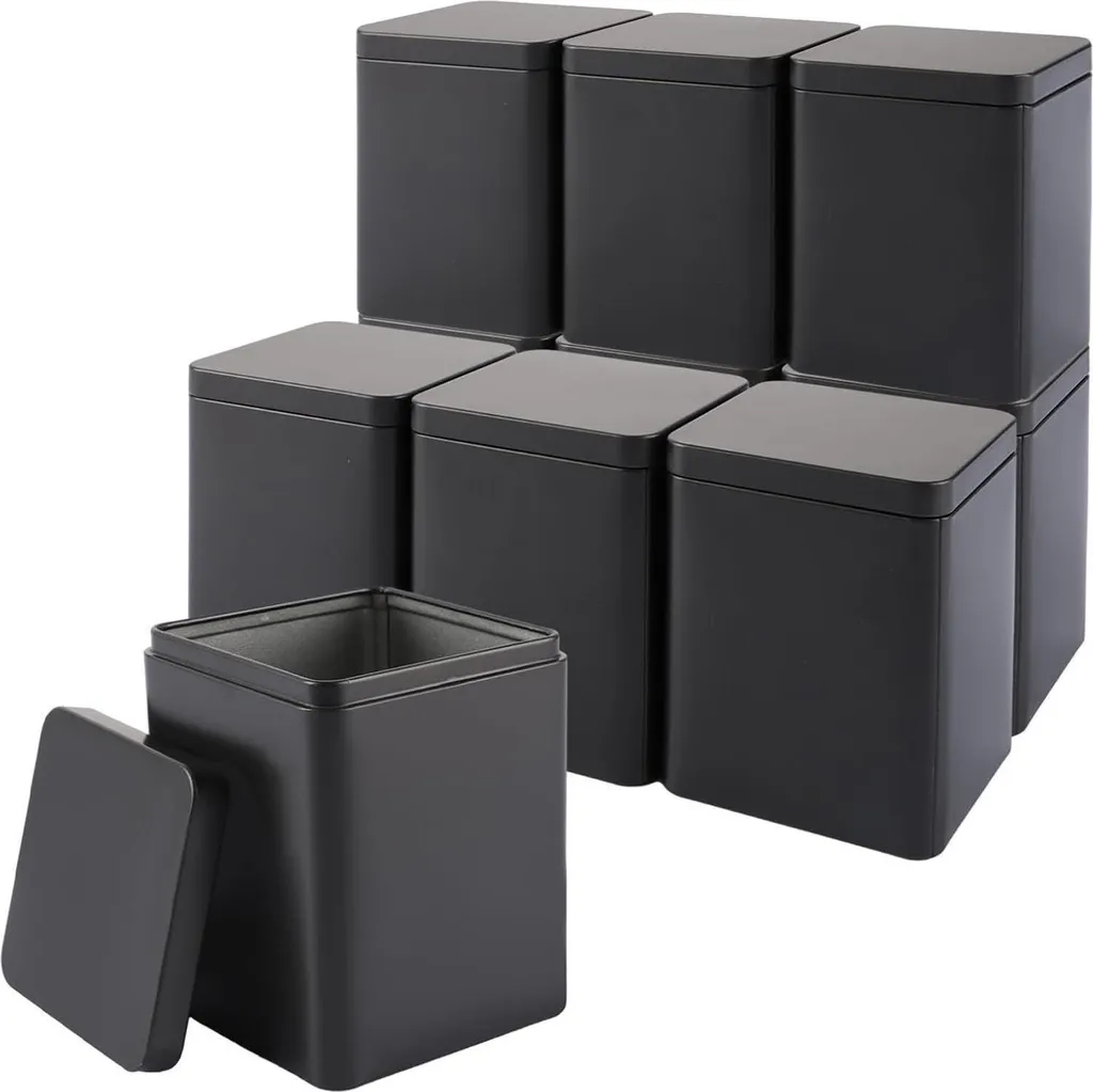 Cestini Tè in Metallo Earl Grey 10pz | Confezione Regalo 90g 8x8x11