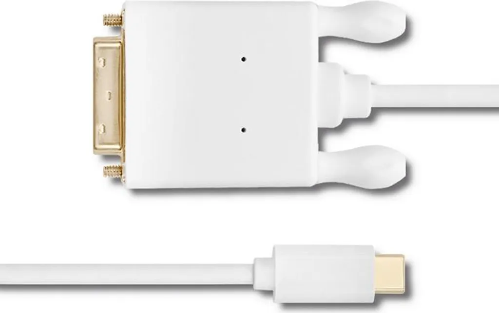 Qoltec Câble USB 3.1 Type C vers DVI 4K Mode Alternatif Longueur 1m
