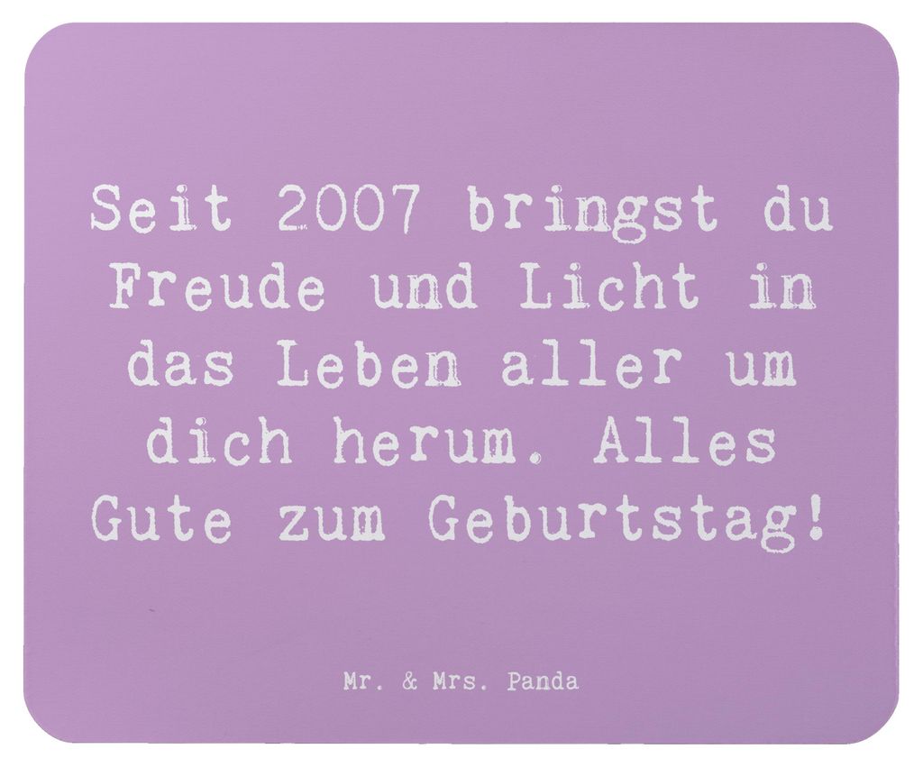 Mr. & Mrs. Panda Mouse Pad Spruch 2007 Geburtstag - Produktbild 