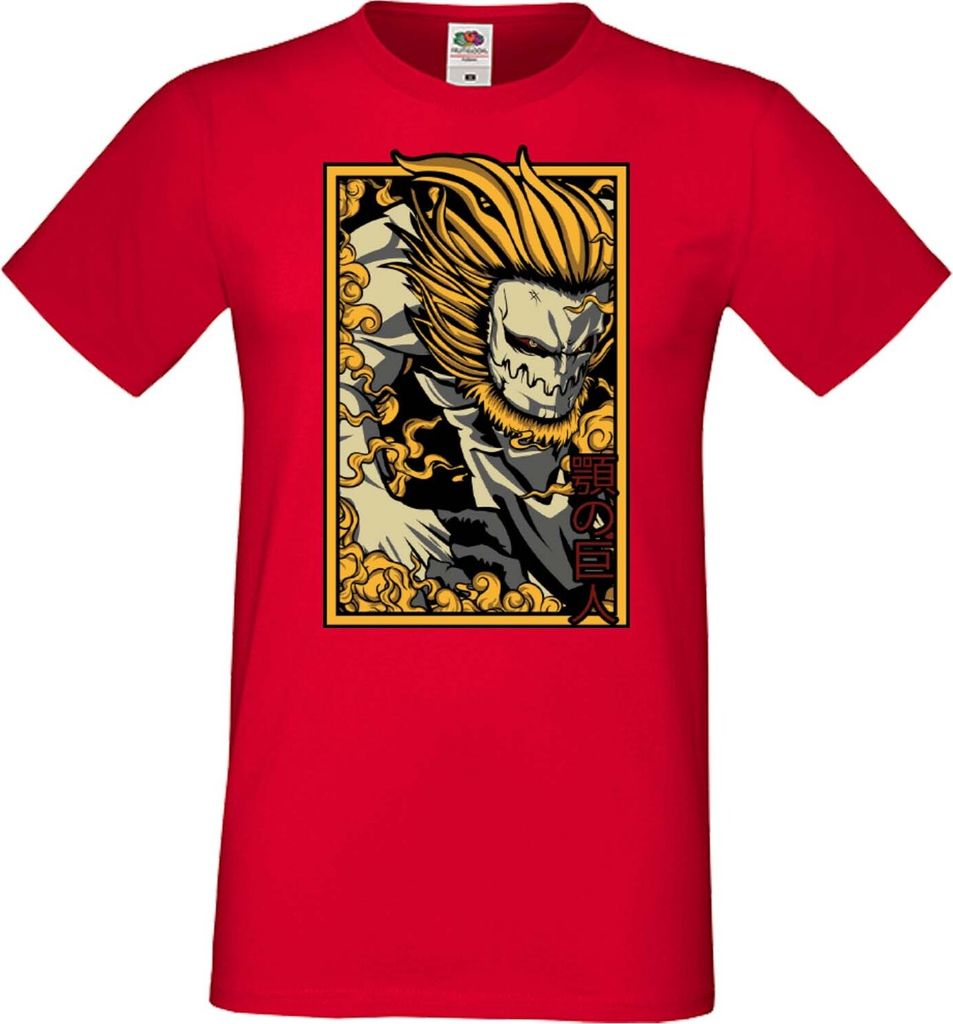 Herren T-Shirt Anime Manga Attack Anime On Titan Jaw Titan Porco Galliard Galliard, Man M / Rot