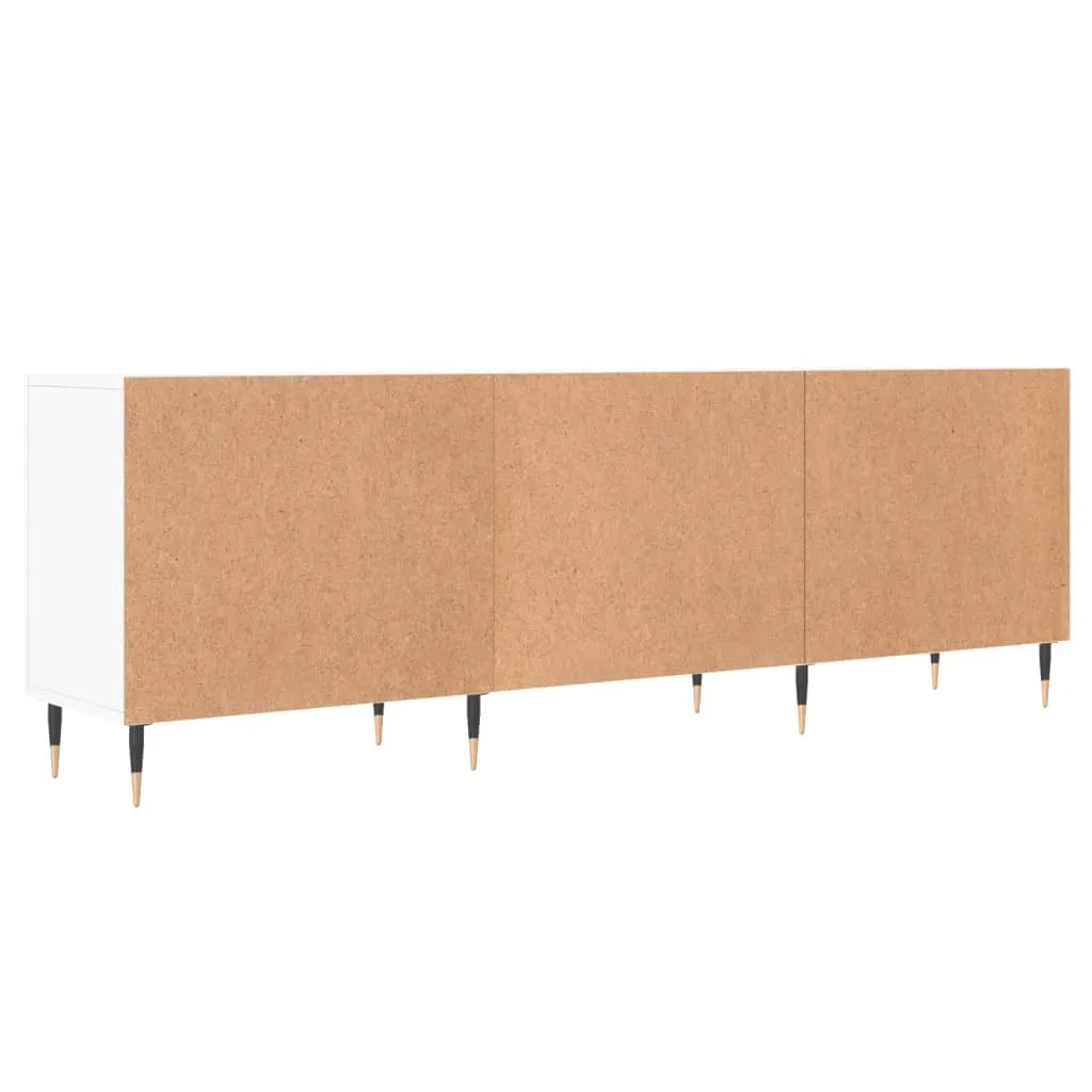 Maison Exclusive - Mobile TV bianco 150x30x50 cm Materiale ligneo - 8