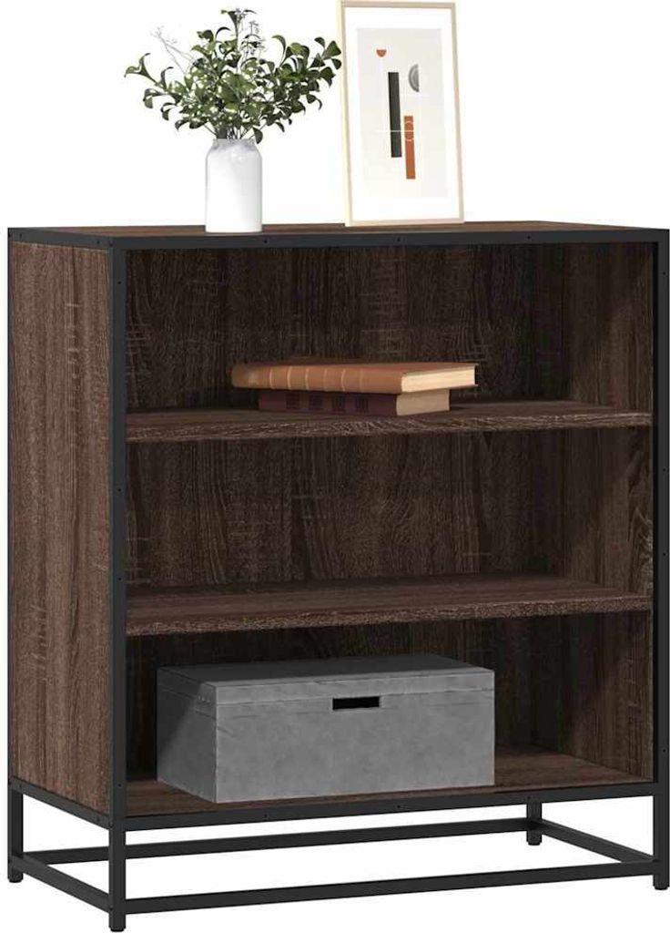 Maison Exclusive - Sideboard Braun Eichen-Optik 68x35x76 cm Holzwerkstoff & Metall