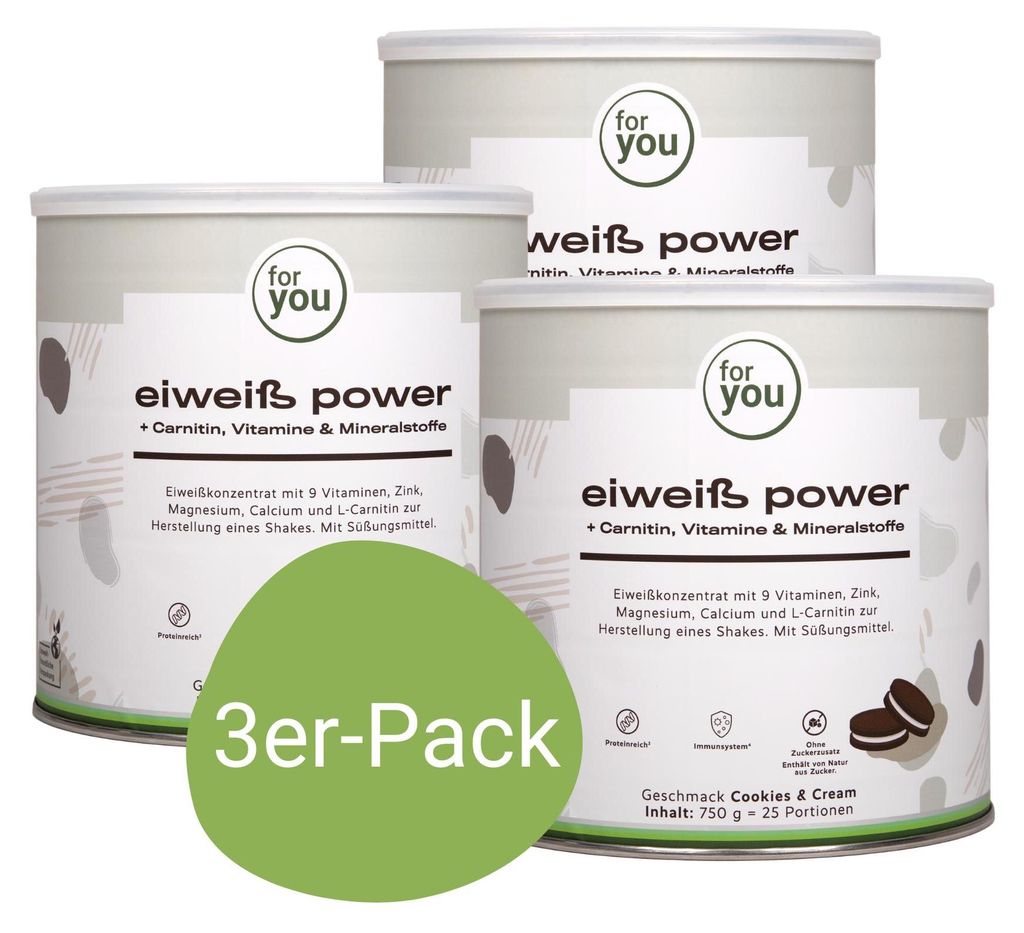 for you power Eiweiß Dreierpack Produktbild 