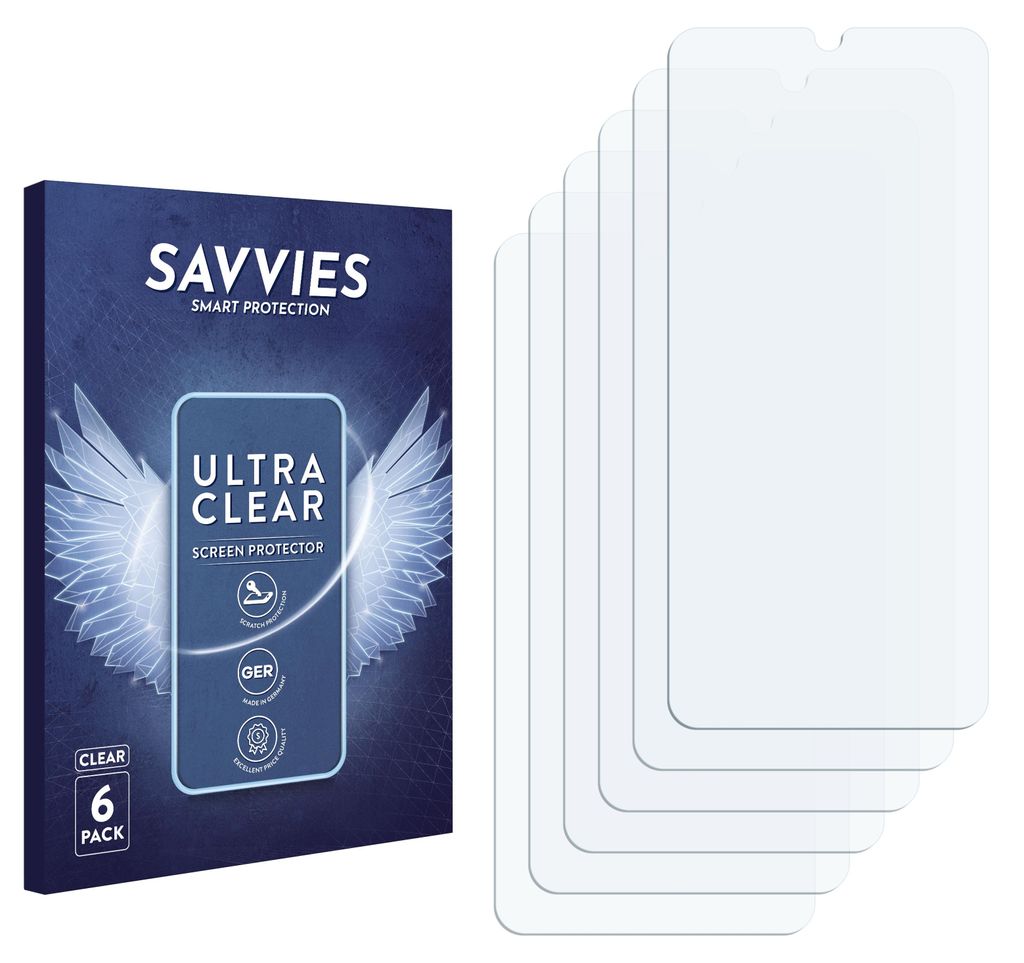 6x Für ZTE Blade 10 Schutzfolie Savvies Displayschutz Display Schutz Folie Klar Transparent
