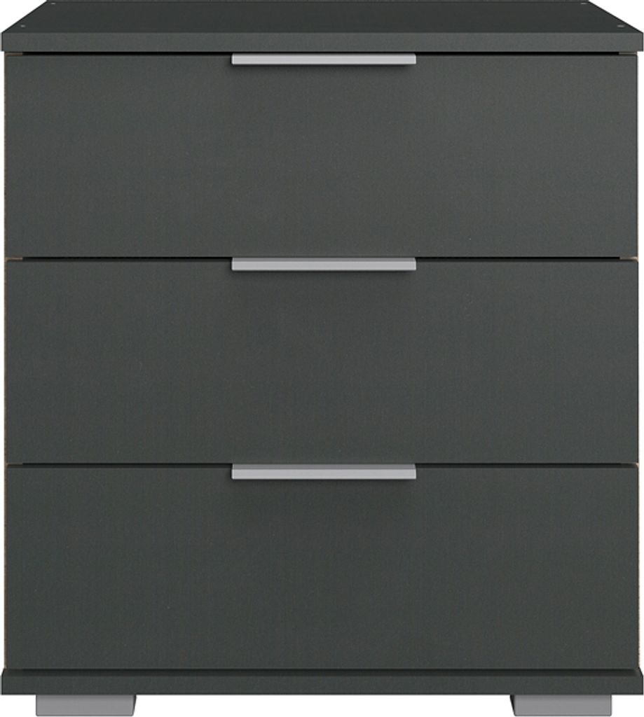 Schlafzimmer Nachttisch Nachtschrank, auch für Boxspringbett geeignet, in graphit ELSTRA-43, B/H/T ca. 52/58/38 cm