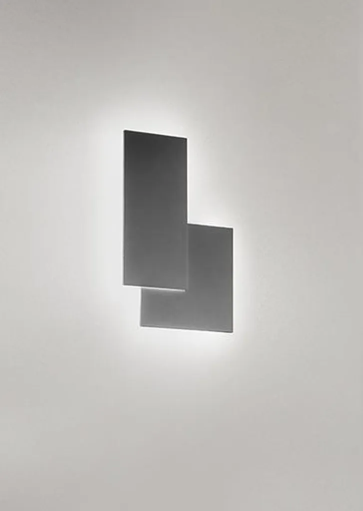 Applique LED 1840lm en Métal Thermolaqué Gris, Éclairage Chaud 3000K 23W