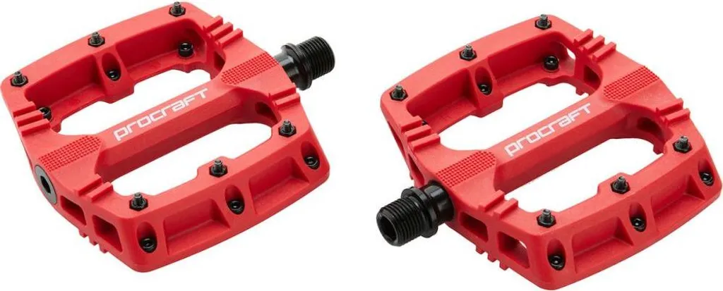 Pédales Procraft Small Grip Essential Antidérapantes Rouges - Paire 100mm